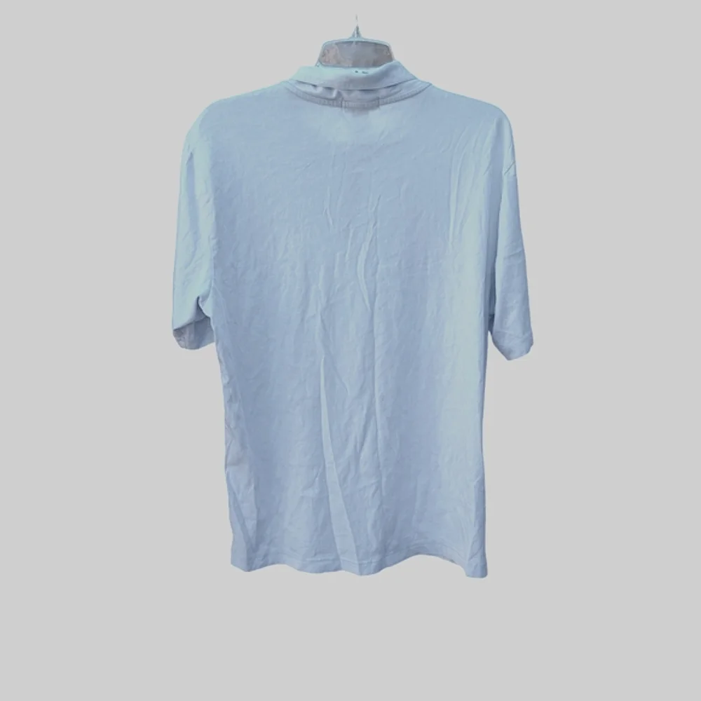 Banana Republic Polo Shirt Pima Cotton Short Sleeve Golf Powder Blue Mens L